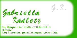 gabriella kadletz business card